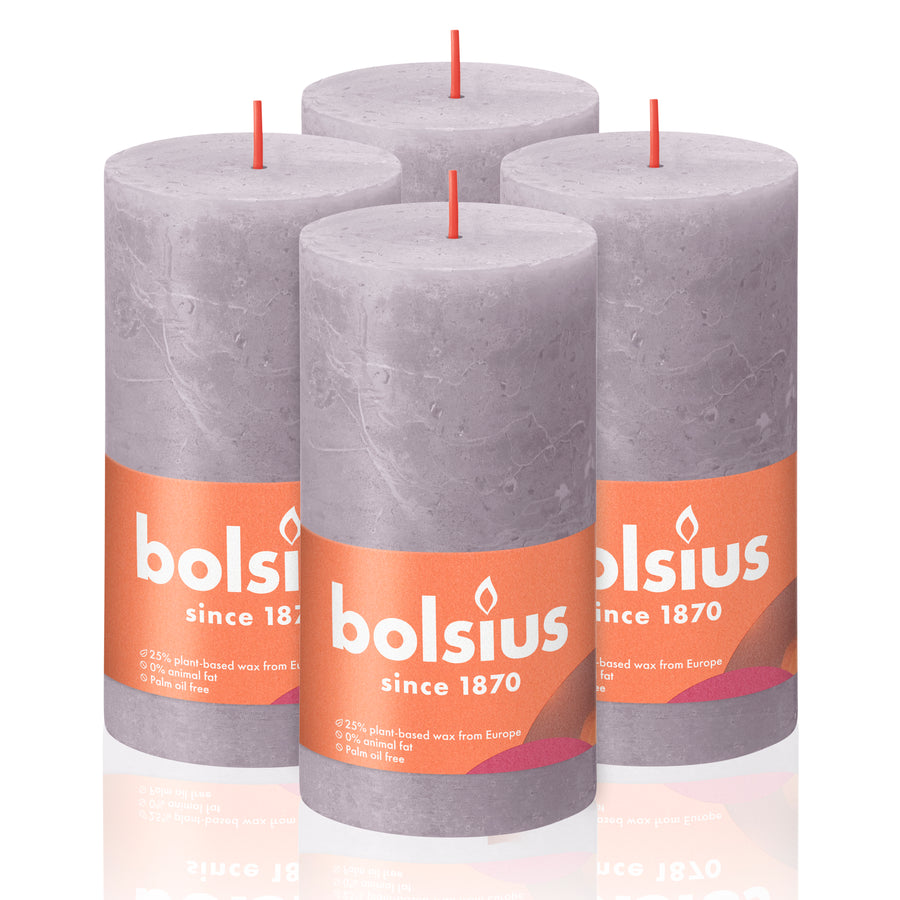 2" X 4" Rustic Pillar Candles - 4 Pack