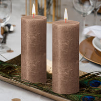 2.75" X 7.5" Rustic Pillar Candles - 6 Pack - Kisco Candles