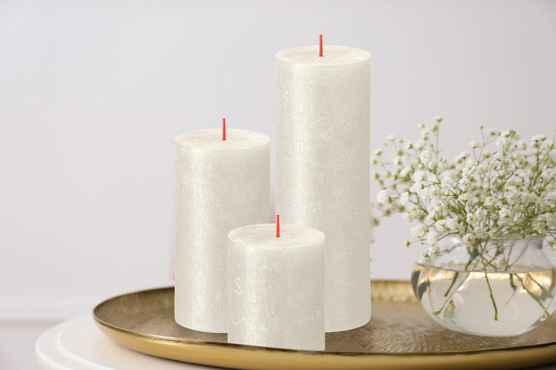 2.75" X 3.25" Shimmer Pillar Candles - 4 Pack - Kisco Candles