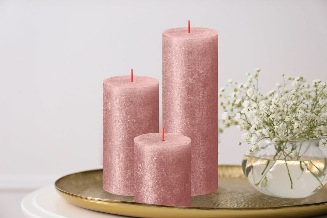 2.75" X 3.25" Shimmer Pillar Candles - 4 Pack - Kisco Candles