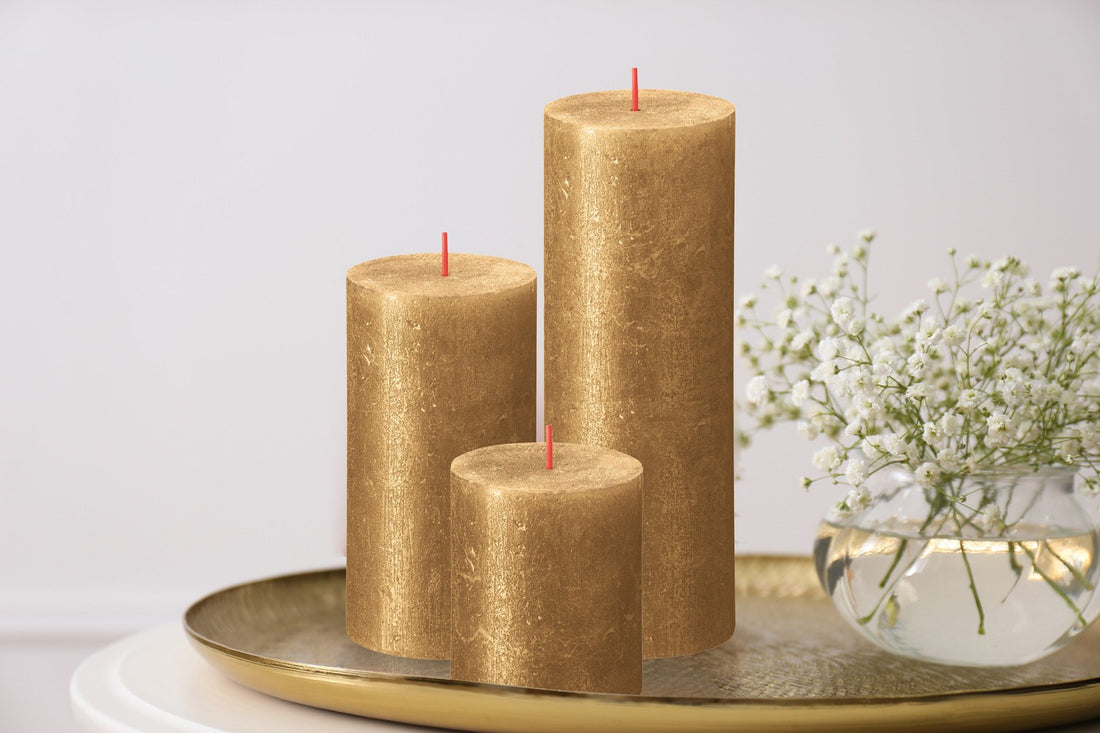 2.75" X 3.25" Shimmer Pillar Candles - 4 Pack - Kisco Candles