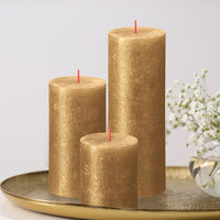 2.75" X 3.25" Shimmer Pillar Candles - 4 Pack - Kisco Candles