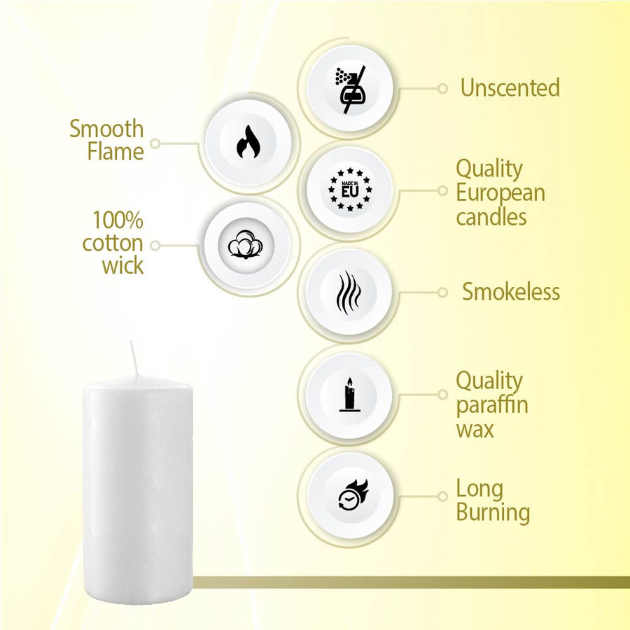 4" X 8" Clasic Pillar Candles - 2 Pack - Kisco Candles