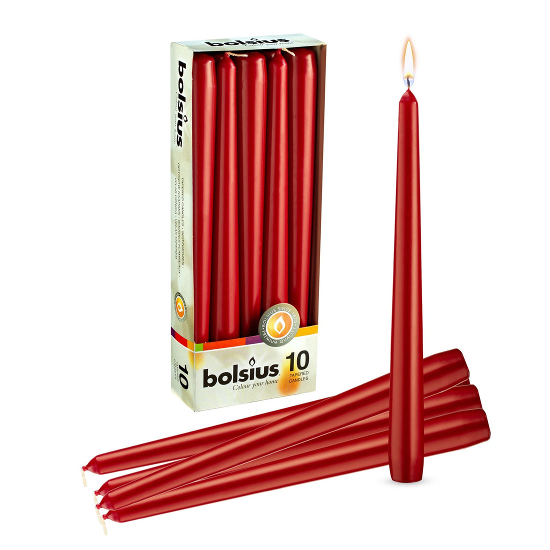 10" X 0.9" Classic Taper Candles - 10 Pack - Kisco Candles