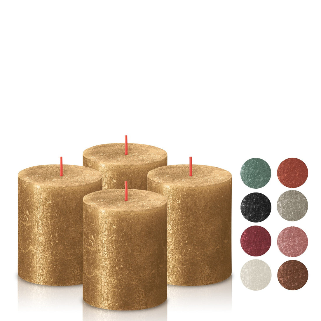 2.75" X 3.25" Shimmer Pillar Candles - 4 Pack - Kisco Candles