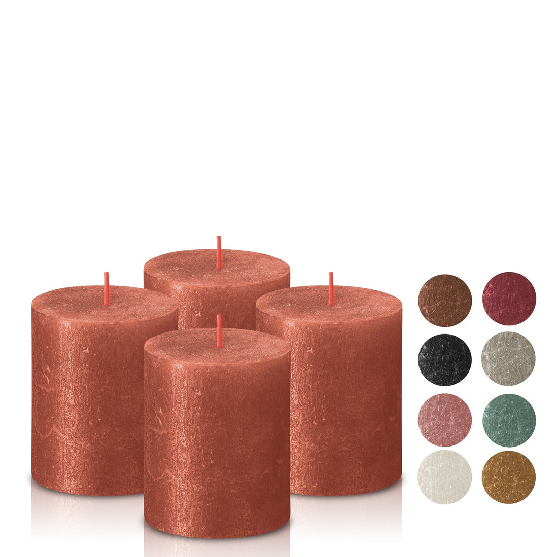 2.75" X 3.25" Shimmer Pillar Candles - 4 Pack - Kisco Candles