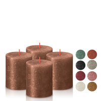 2.75" X 3.25" Shimmer Pillar Candles - 4 Pack - Kisco Candles