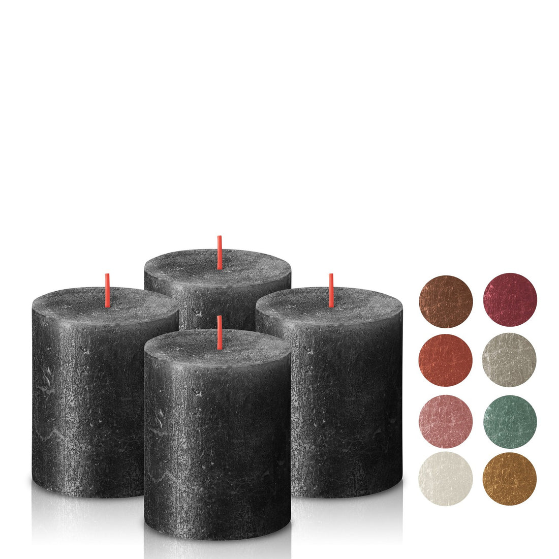 2.75" X 3.25" Shimmer Pillar Candles - 4 Pack - Kisco Candles