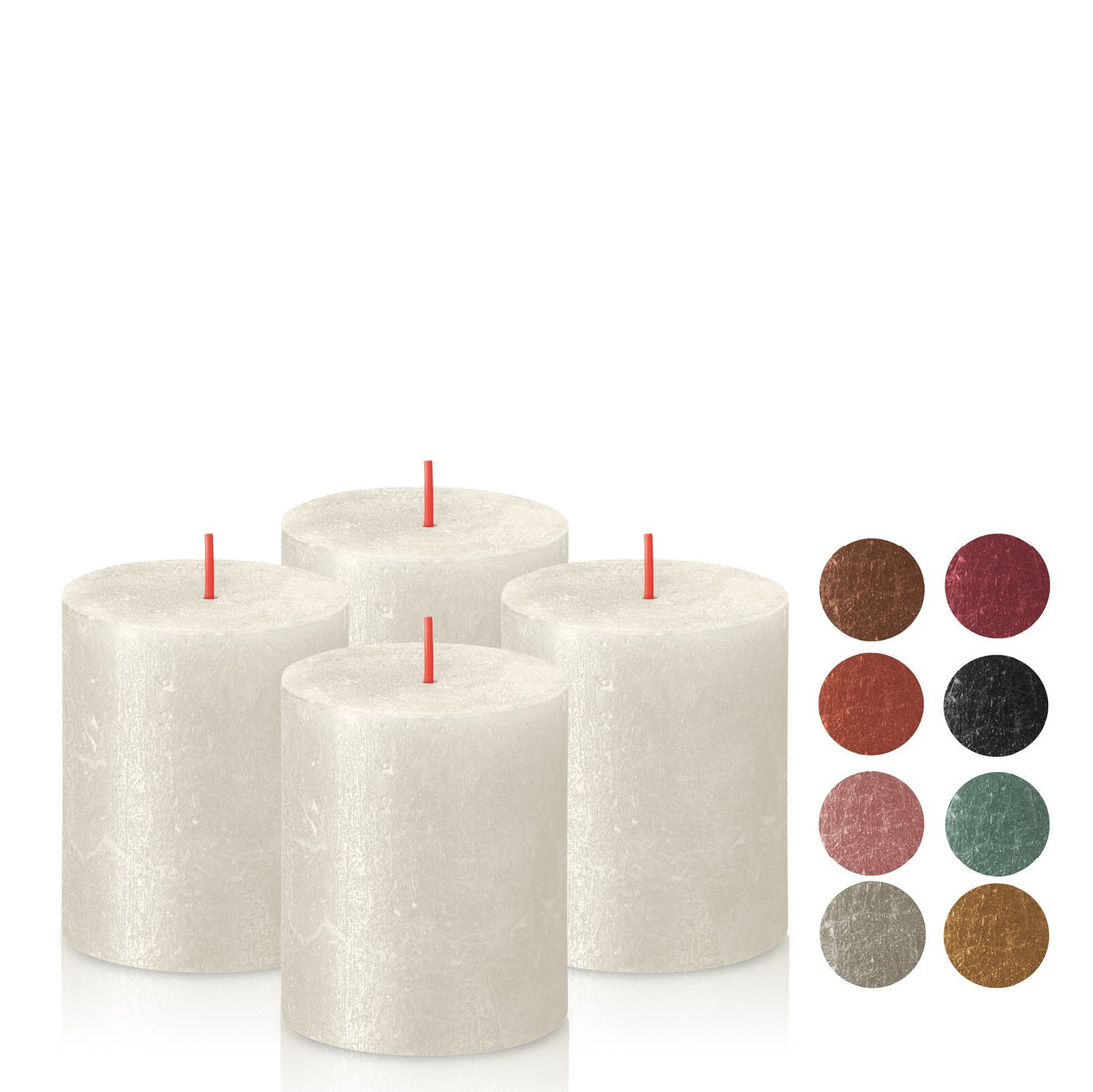 2.75" X 3.25" Shimmer Pillar Candles - 4 Pack - Kisco Candles