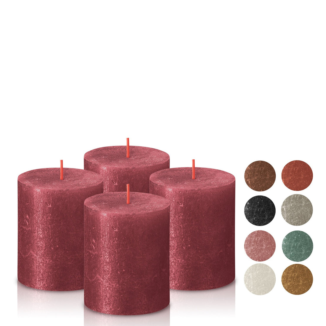 2.75" X 3.25" Shimmer Pillar Candles - 4 Pack - Kisco Candles