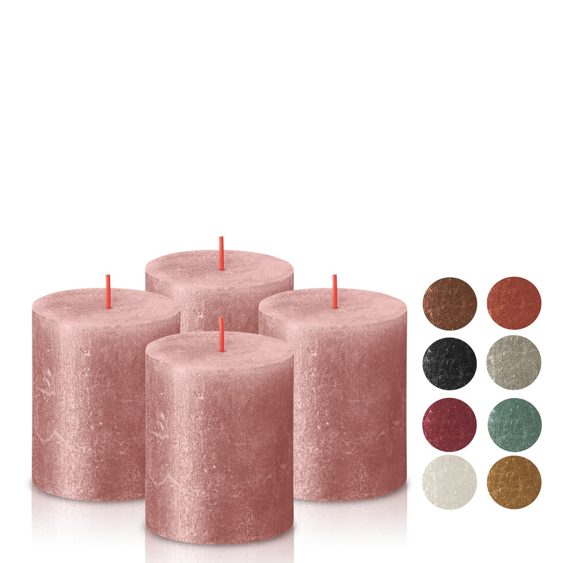 2.75" X 3.25" Shimmer Pillar Candles - 4 Pack - Kisco Candles