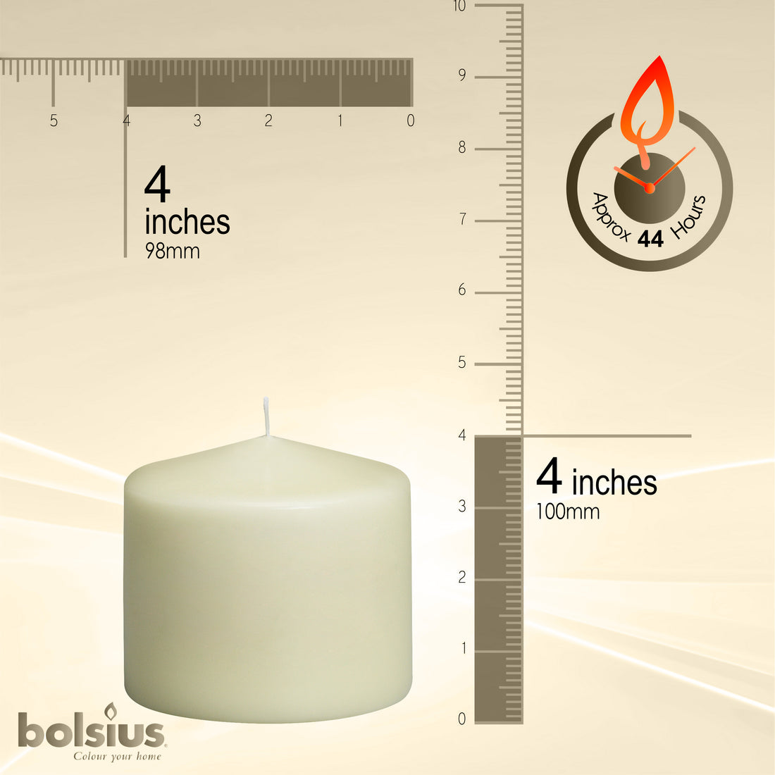 4" X 4" Classic Pillar Candles - 4 Pack - Kisco Candles