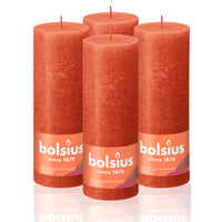 2.75" X 7.5" Rustic Pillar Candles - 4 Pack