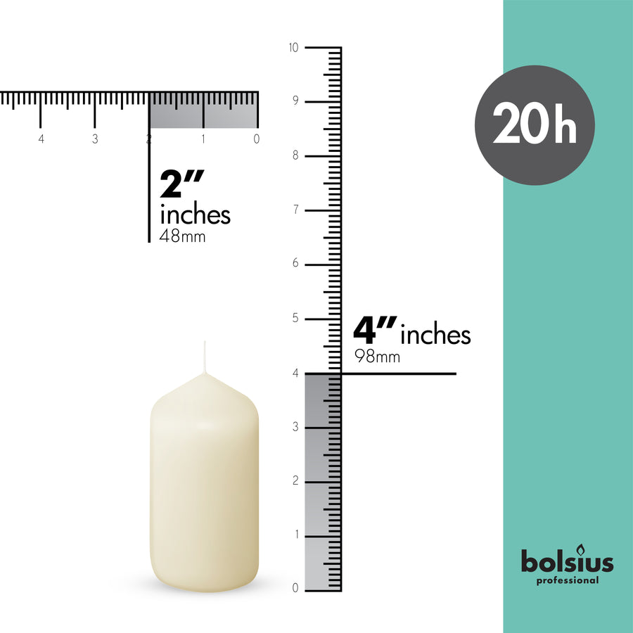 2" X 4" Classic Pillar Candles - 20 Pack - Kisco Candles