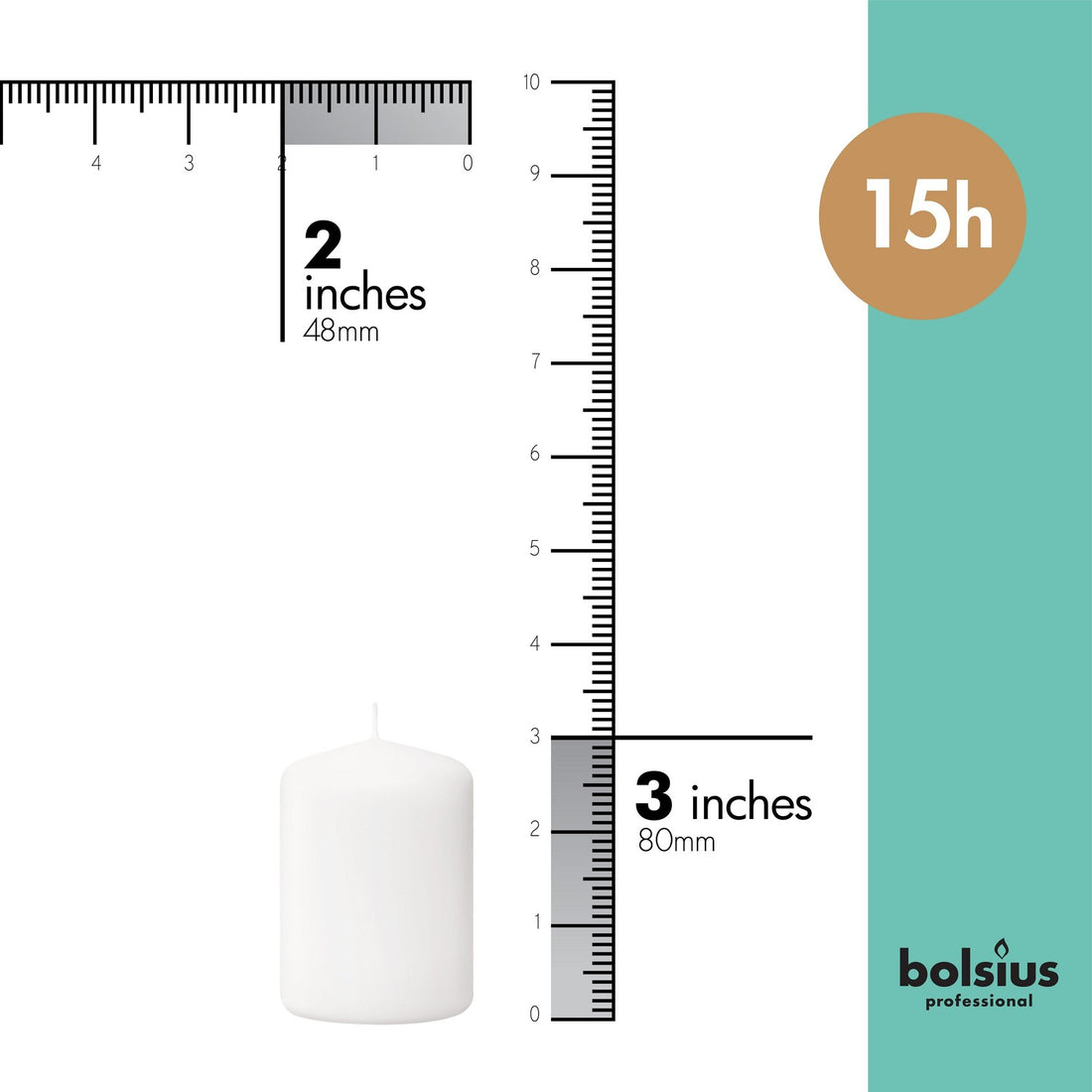 2" X 3" Classic Pillar Candles - 20 Pack - Kisco Candles