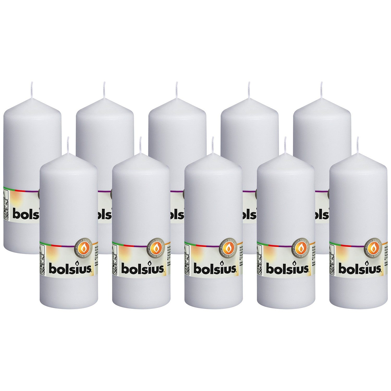 2.25" X 6" Pillar Candles - 10 Pack - Kisco Candles