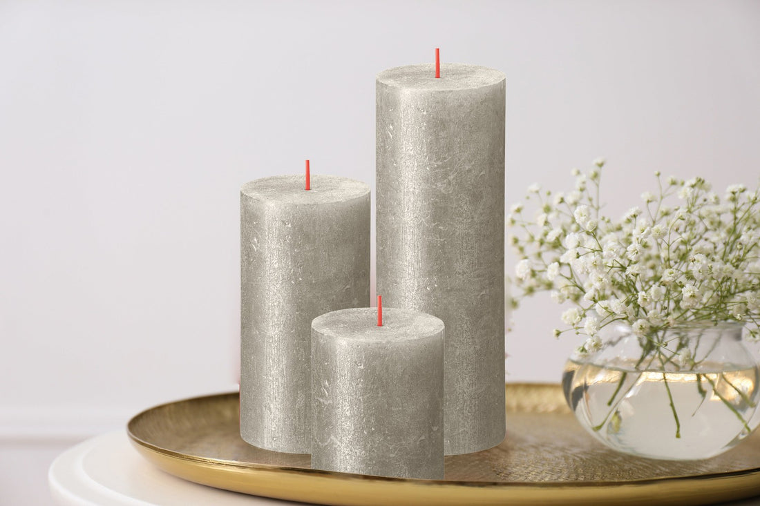 2.75" X 3.25" Shimmer Pillar Candles - 4 Pack - Kisco Candles