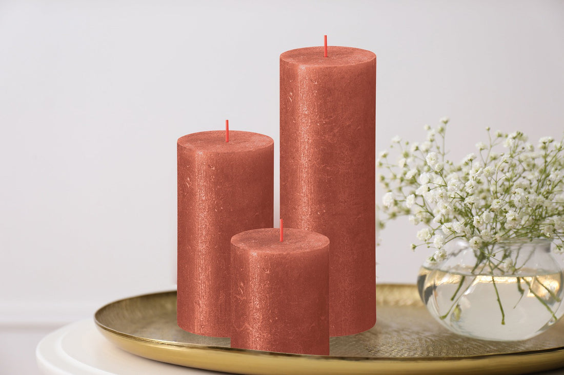 2.75" X 3.25" Shimmer Pillar Candles - 4 Pack - Kisco Candles