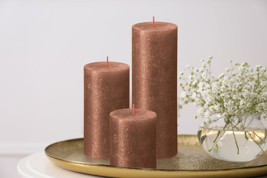 2.75" X 3.25" Shimmer Pillar Candles - 4 Pack - Kisco Candles