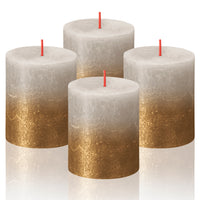 2.75" X 3.25" Metallic Sunset Pillar Candles - 4 Pack - Kisco Candles