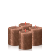 2.75" X 3.25" Shimmer Pillar Candles - 4 Pack - Kisco Candles