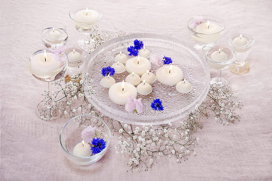 3" X 1" Classic Floating Candles - 12 Pack - Kisco Candles