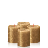 2.75" X 3.25" Shimmer Pillar Candles - 4 Pack - Kisco Candles