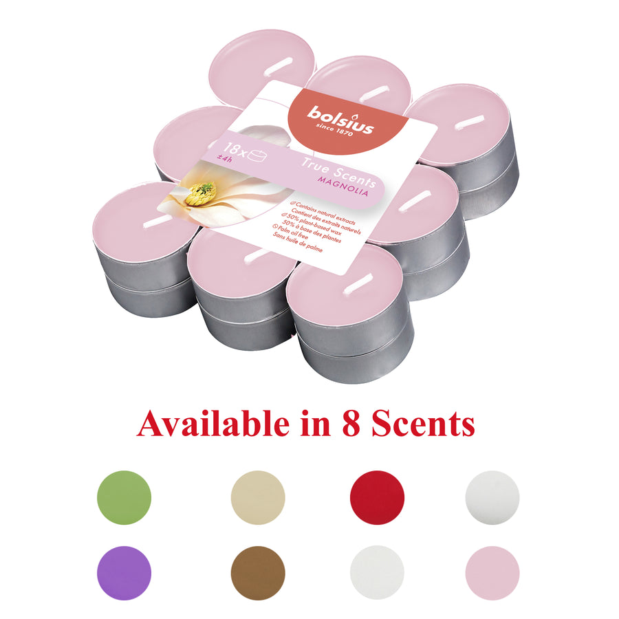 4 Hour Scented Tealight Candles - 18 Pack - Kisco Candles
