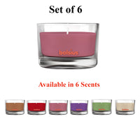 3.5" X 2.5" Scented Candle In Glass - 6 Pack - Kisco Candles
