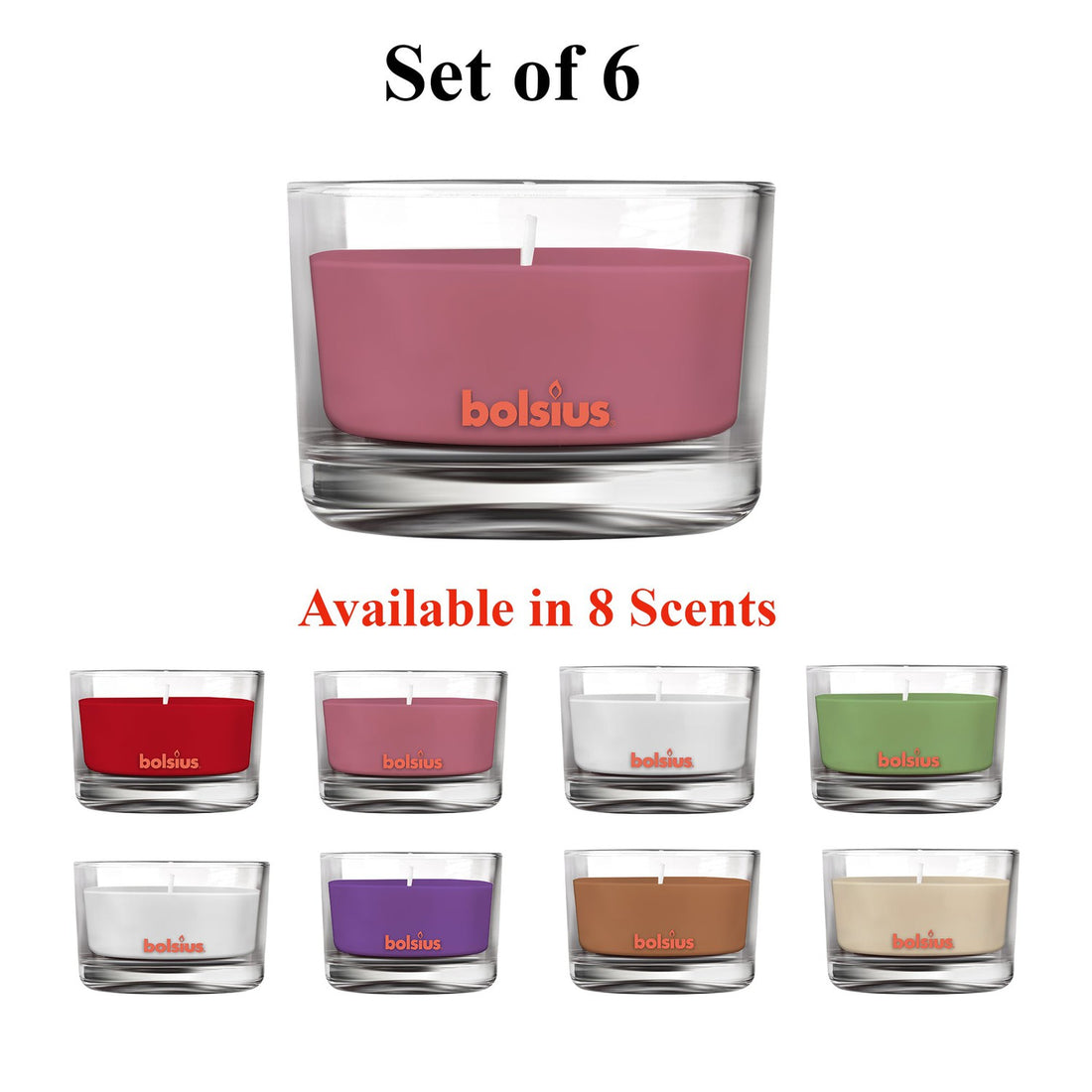 3" X 2" Scented Candle In Glass - 6 Pack - Kisco Candles