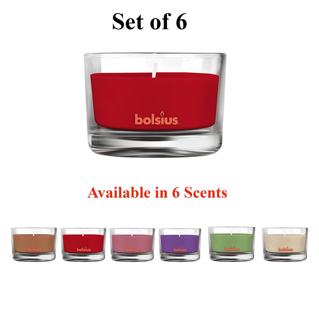 3.5" X 2.5" Scented Candle In Glass - 6 Pack - Kisco Candles